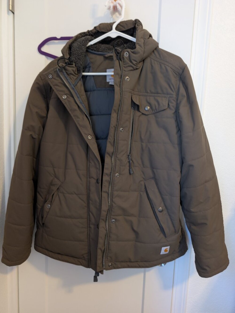 Carhartt Womens Winter Down Jacket (L) Olive Green